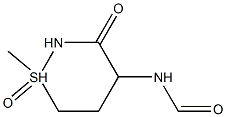 N-(1-methyl-1,3-dioxo-3,4,5,6-tetrahydro-1lambda~6~,2-thiazin-4-yl)formamid e Structure