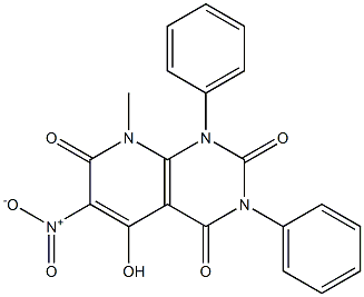 5-hydroxy-8-methyl-6-nitro-1,3-diphenyl-1,2,3,4,7,8-hexahydropyrido[2,3-d]pyrimidine-2,4,7-trione Structure