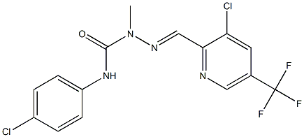 N1-(4-chlorophenyl)-2-{[3-chloro-5-(trifluoromethyl)-2-pyridyl]methylidene}-1-methylhydrazine-1-carboxamide Structure