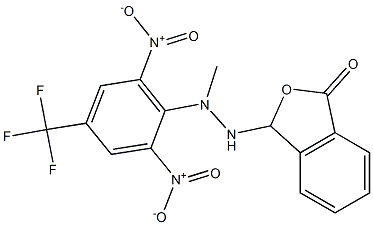 3-{2-[2,6-dinitro-4-(trifluoromethyl)phenyl]-2-methylhydrazino}-1,3-dihydroisobenzofuran-1-one 구조식 이미지