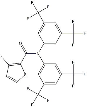 N2-di[3,5-di(trifluoromethyl)phenyl]methylthiophene-2-carboxamide 구조식 이미지