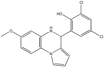 2,4-dichloro-6-(7-methoxy-4,5-dihydropyrrolo[1,2-a]quinoxalin-4-yl)benzenol 구조식 이미지