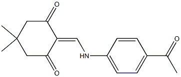 2-[(4-acetylanilino)methylene]-5,5-dimethyl-1,3-cyclohexanedione Structure