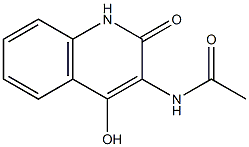 N1-(4-hydroxy-2-oxo-1,2-dihydroquinolin-3-yl)acetamide 구조식 이미지