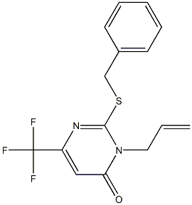 3-allyl-2-(benzylsulfanyl)-6-(trifluoromethyl)-4(3H)-pyrimidinone 구조식 이미지