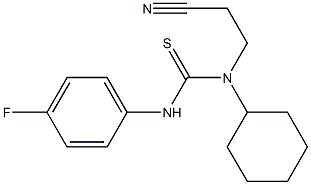 N-(2-cyanoethyl)-N-cyclohexyl-N'-(4-fluorophenyl)thiourea 구조식 이미지