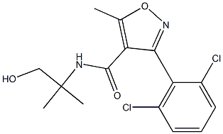 N4-(2-hydroxy-1,1-dimethylethyl)-3-(2,6-dichlorophenyl)-5-methylisoxazole-4-carboxamide 구조식 이미지