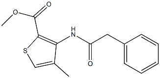 methyl 4-methyl-3-[(2-phenylacetyl)amino]-2-thiophenecarboxylate 구조식 이미지