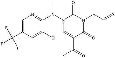 5-acetyl-3-allyl-1-[[3-chloro-5-(trifluoromethyl)-2-pyridinyl](methyl)amino]-2,4(1H,3H)-pyrimidinedione Structure