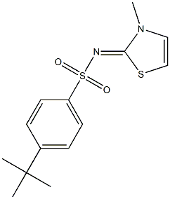 4-(tert-butyl)-N-[3-methyl-1,3-thiazol-2(3H)-yliden]benzenesulfonamide Structure