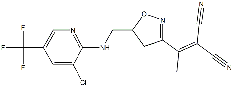 2-{1-[5-({[3-chloro-5-(trifluoromethyl)-2-pyridinyl]amino}methyl)-4,5-dihydro-3-isoxazolyl]ethylidene}malononitrile 구조식 이미지