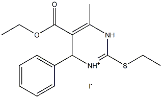 5-(ethoxycarbonyl)-2-(ethylthio)-6-methyl-4-phenyl-1,4-dihydropyrimidin-3-ium iodide 구조식 이미지