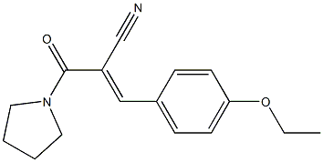 3-(4-ethoxyphenyl)-2-(tetrahydro-1H-pyrrol-1-ylcarbonyl)acrylonitrile 구조식 이미지