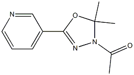 1-[2,2-dimethyl-5-(3-pyridyl)-2,3-dihydro-1,3,4-oxadiazol-3-yl]ethan-1-one Structure