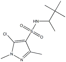 N4-(1,2,2-trimethylpropyl)-5-chloro-1,3-dimethyl-1H-pyrazole-4-sulfonamide 구조식 이미지