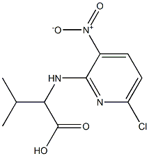2-[(6-chloro-3-nitro-2-pyridinyl)amino]-3-methylbutanoic acid Structure