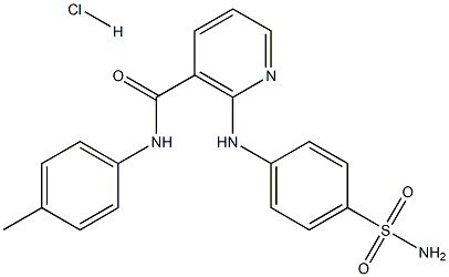 2-[4-(aminosulfonyl)anilino]-N-(4-methylphenyl)nicotinamide hydra chloride Structure