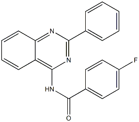 4-fluoro-N-(2-phenyl-4-quinazolinyl)benzenecarboxamide 구조식 이미지