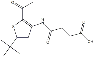 4-{[2-acetyl-5-(tert-butyl)-3-thienyl]amino}-4-oxobutanoic acid 구조식 이미지