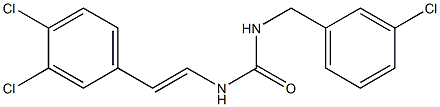 N-(3-chlorobenzyl)-N'-(3,4-dichlorostyryl)urea 구조식 이미지