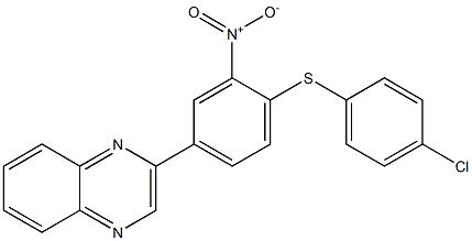 2-{4-[(4-chlorophenyl)thio]-3-nitrophenyl}quinoxaline Structure