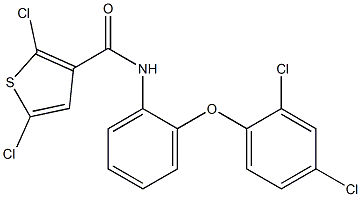 N3-[2-(2,4-dichlorophenoxy)phenyl]-2,5-dichlorothiophene-3-carboxamide 구조식 이미지