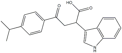 2-(1H-indol-3-yl)-4-(4-isopropylphenyl)-4-oxobutanoic acid 구조식 이미지