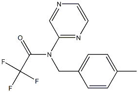 2,2,2-trifluoro-N-(4-methylbenzyl)-N-(2-pyrazinyl)acetamide Structure