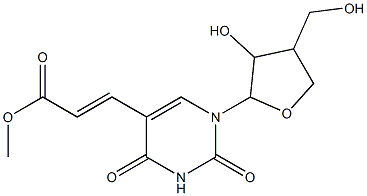 methyl 3-{1-[3-hydroxy-4-(hydroxymethyl)tetrahydrofuran-2-yl]-2,4-dioxo-1,2,3,4-tetrahydropyrimidin-5-yl}acrylate 구조식 이미지