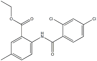 ethyl 2-[(2,4-dichlorobenzoyl)amino]-5-methylbenzoate 구조식 이미지