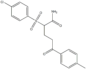 2-[(4-chlorophenyl)sulfonyl]-5-(4-methylphenyl)-5-oxopentanamide Structure