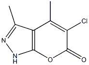 5-chloro-3,4-dimethyl-1,6-dihydropyrano[2,3-c]pyrazol-6-one 구조식 이미지