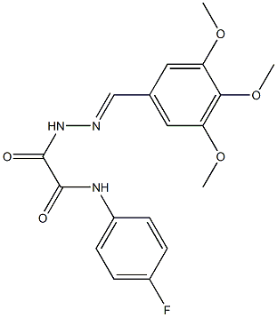 N1-(4-fluorophenyl)-2-oxo-2-[2-(3,4,5-trimethoxybenzylidene)hydrazino]acetamide 구조식 이미지