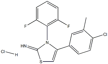 4-(4-chloro-3-methylphenyl)-3-(2,6-difluorophenyl)-2,3-dihydro-1,3-thiazol-2-imine hydrochloride 구조식 이미지