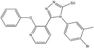 4-(4-bromo-3-methylphenyl)-5-(2-phenoxy-3-pyridyl)-4H-1,2,4-triazole-3-thiol Structure