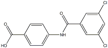 4-[(3,5-dichlorobenzoyl)amino]benzoic acid 구조식 이미지
