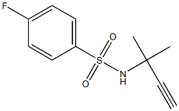N1-(1,1-dimethylprop-2-ynyl)-4-fluorobenzene-1-sulfonamide 구조식 이미지