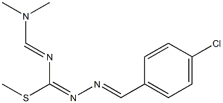 methyl N-(4-chlorobenzylidene)-{[(dimethylamino)methylidene]amino}methanehydrazonothioate 구조식 이미지