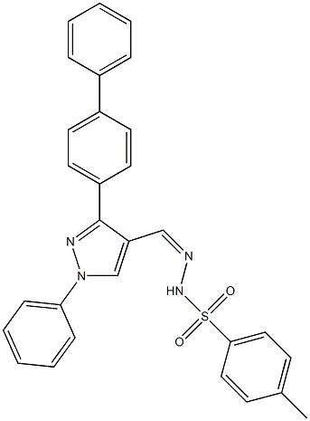 N'-[(Z)-(3-[1,1'-biphenyl]-4-yl-1-phenyl-1H-pyrazol-4-yl)methylidene]-4-methylbenzenesulfonohydrazide Structure