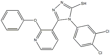 4-(3,4-dichlorophenyl)-5-(2-phenoxy-3-pyridyl)-4H-1,2,4-triazole-3-thiol Structure