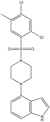4-{4-[(2,4-dichloro-5-methylphenyl)sulfonyl]piperazino}-1H-indole Structure