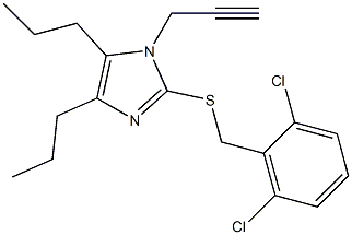 2-[(2,6-dichlorobenzyl)sulfanyl]-4,5-dipropyl-1-(2-propynyl)-1H-imidazole 구조식 이미지