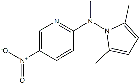 N2-(2,5-dimethyl-1H-pyrrol-1-yl)-N2-methyl-5-nitropyridin-2-amine 구조식 이미지