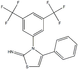 3-[3,5-di(trifluoromethyl)phenyl]-4-phenyl-2,3-dihydro-1,3-thiazol-2-imine 구조식 이미지