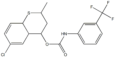 6-chloro-2-methyl-3,4,4a,8a-tetrahydro-2H-thiochromen-4-yl N-[3-(trifluoromethyl)phenyl]carbamate 구조식 이미지