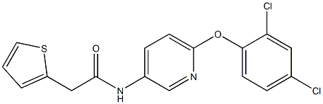 N1-[6-(2,4-dichlorophenoxy)-3-pyridyl]-2-(2-thienyl)acetamide 구조식 이미지