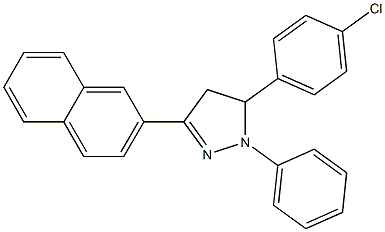5-(4-chlorophenyl)-3-(2-naphthyl)-1-phenyl-4,5-dihydro-1H-pyrazole Structure