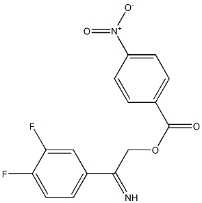 1,2-difluoro-4-{[(4-nitrobenzoyl)oxy]ethanimidoyl}benzene Structure