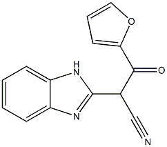 2-(1H-benzo[d]imidazol-2-yl)-3-(2-furyl)-3-oxopropanenitrile 구조식 이미지