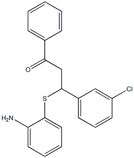 3-[(2-aminophenyl)thio]-3-(3-chlorophenyl)-1-phenylpropan-1-one 구조식 이미지